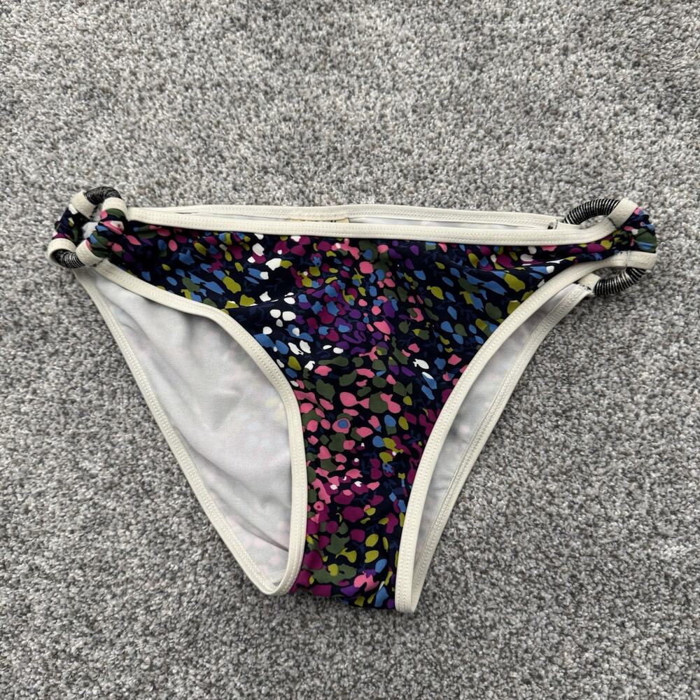 Brette Sandler Bikini Bottom Women Size Large Buckle Coquette Beachwear Colorful